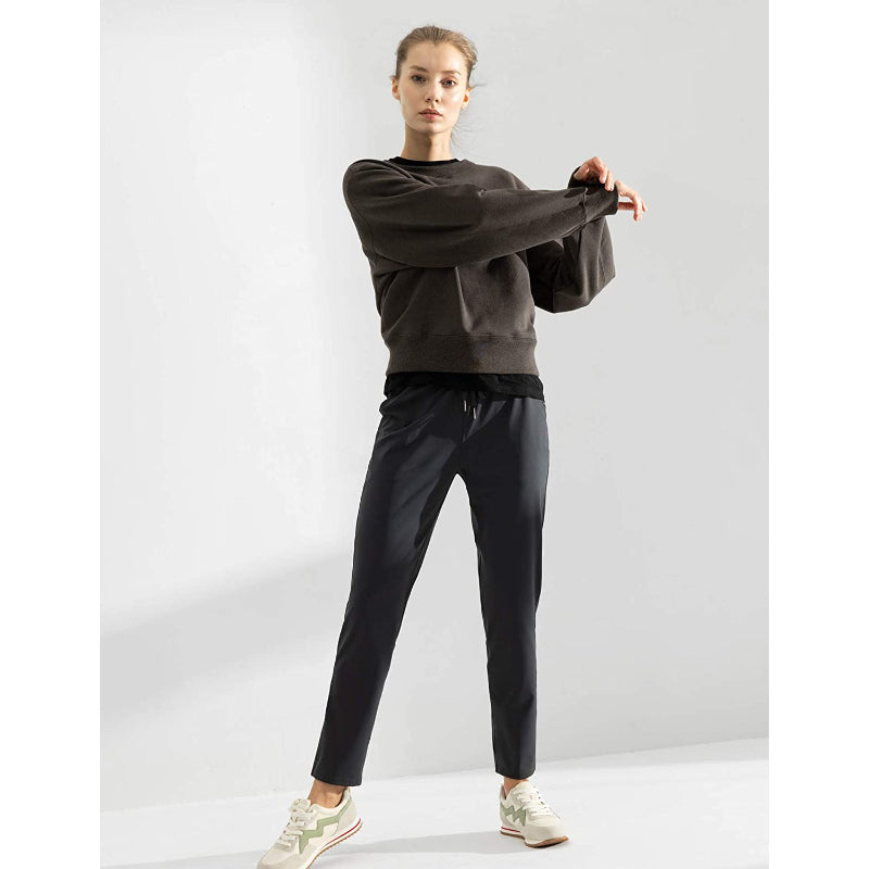 Joggers Travel Pants With Pockets Lounge Casual Stretch Workout Pants For Women-Legletic