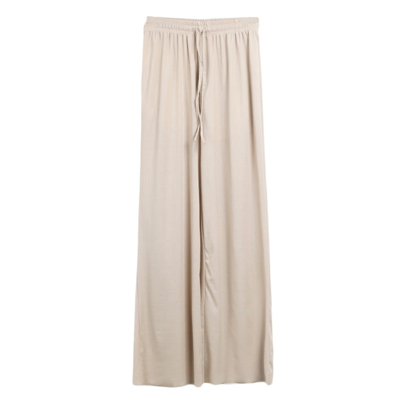 Ice Silk Wide Leg Trousers For Women-Legletic