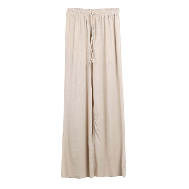 Ice Silk Wide Leg Trousers For Women-Legletic