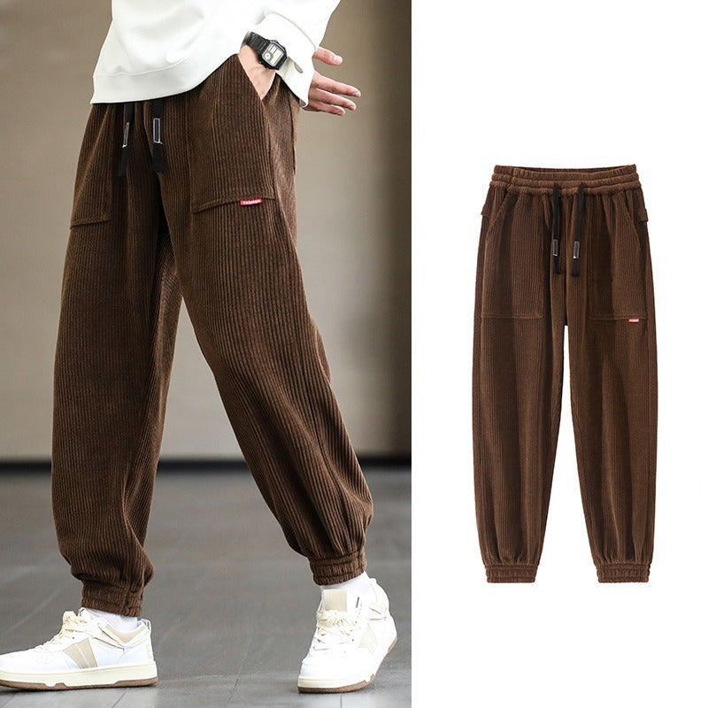 Men's Corduroy Loose Casual Baggy Joggers Pants-Legletic