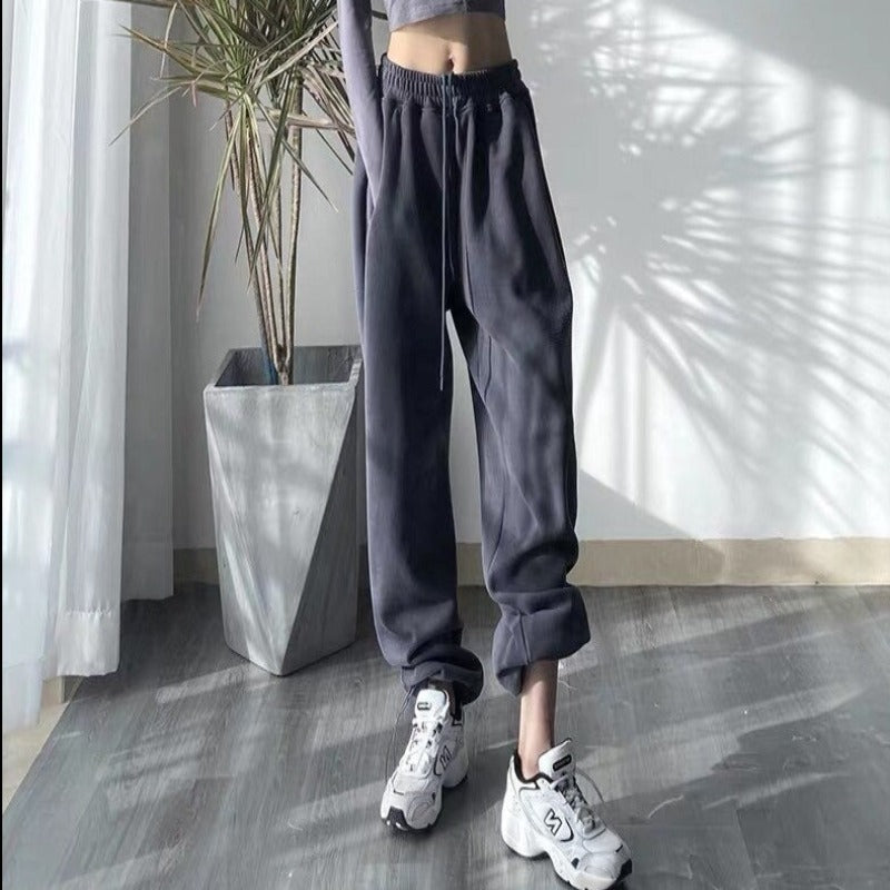Streetwear High Waist Loose Pants-Legletic