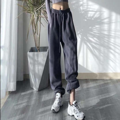 Streetwear High Waist Loose Pants-Legletic