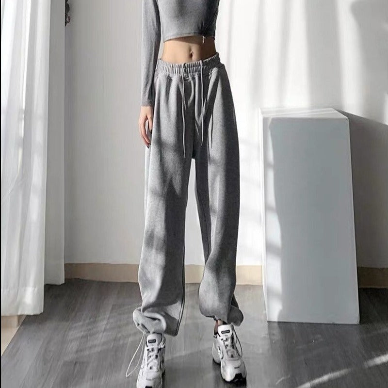 Streetwear High Waist Loose Pants-Legletic