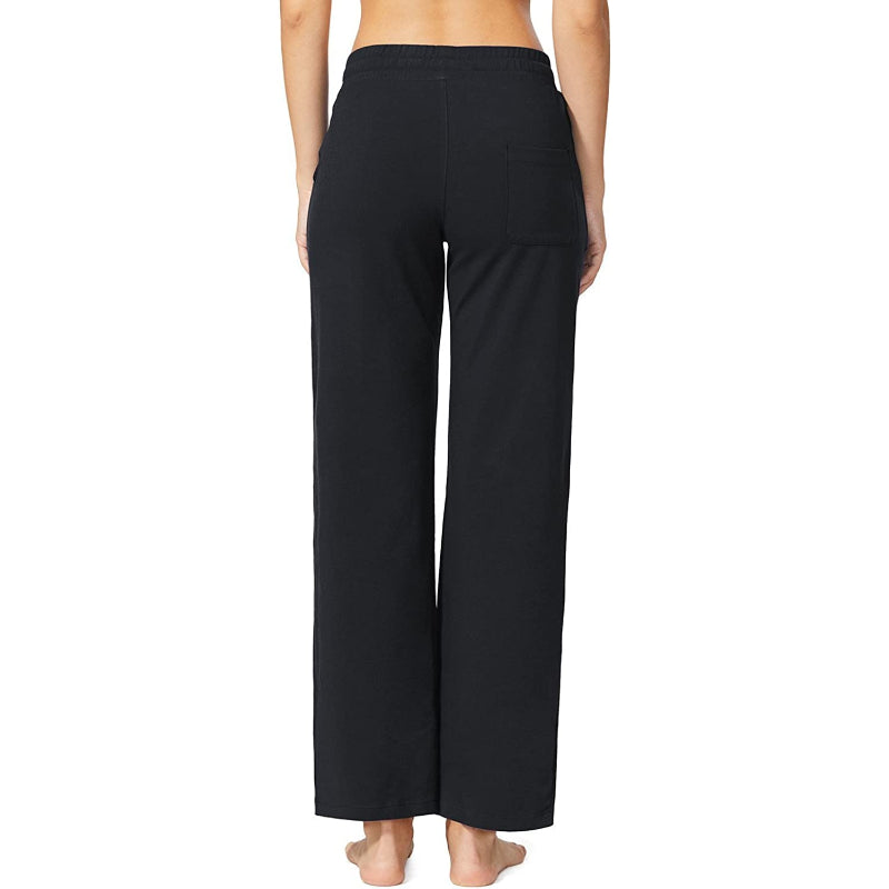 Women's Active Yoga Lounge Capri Pocketed Walking Crop Pants-Legletic