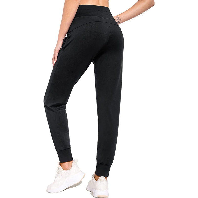 Women's Fleece Lined Pants Water Resistant Thermal Joggers Winter Running Hiking Sweatpants Snow Pants Pockets-Legletic