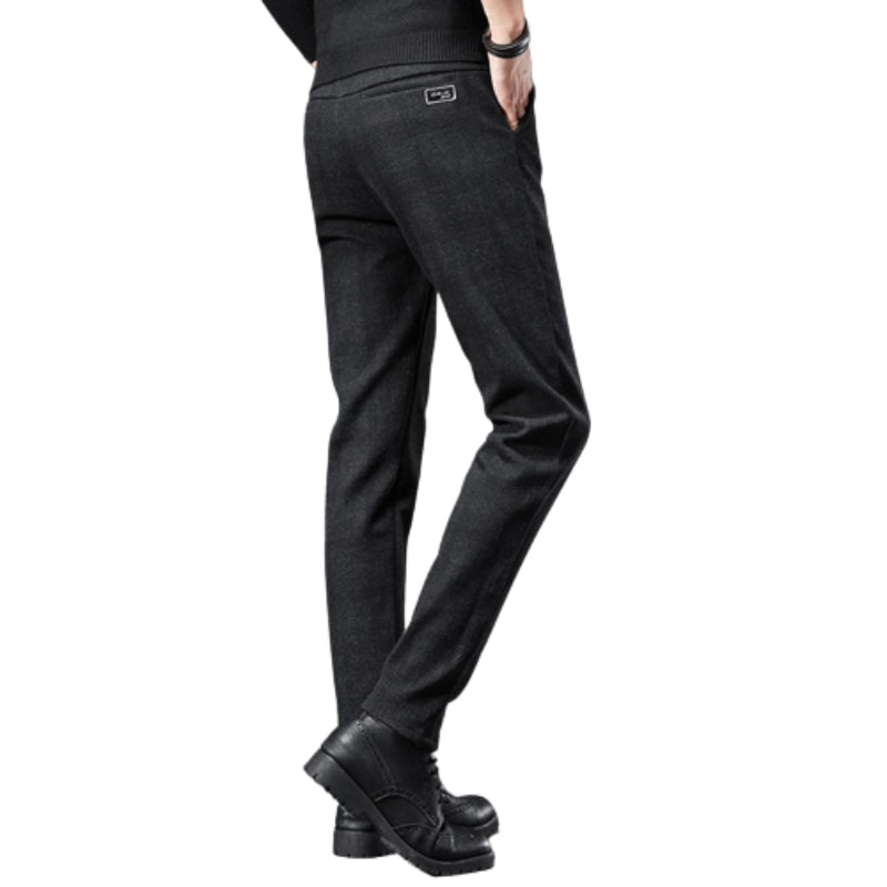 Plaid Work Stretch Pants For Men-Legletic