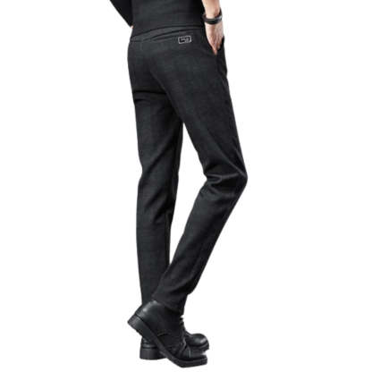 Plaid Work Stretch Pants For Men-Legletic