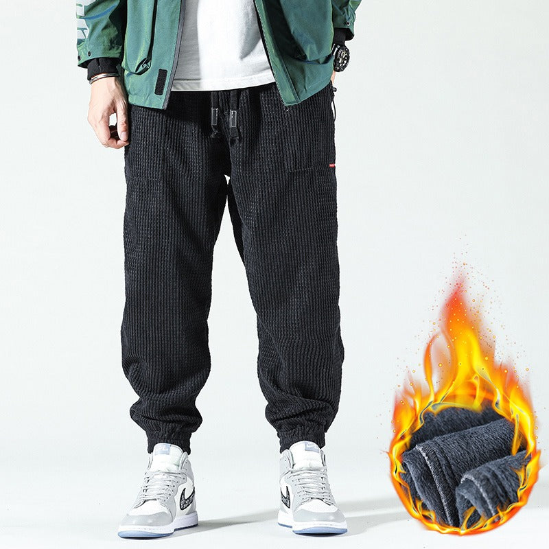 Casual Corduroy Fleece Sweatpants For Men-Legletic