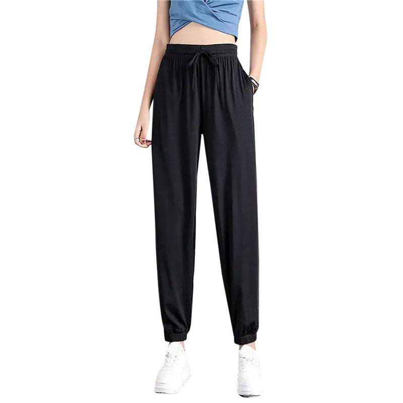 Women's Loose Wide Leg Bunched Feet Sweatpants-Legletic