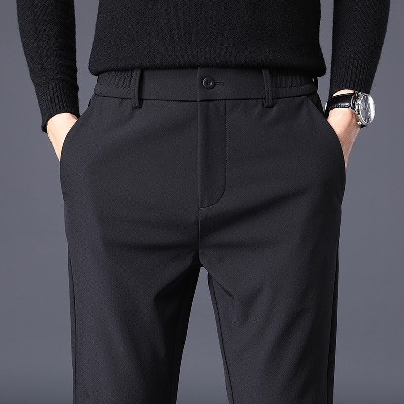 Men's Stretchable Slim Fit Elastic Waist Casual Pants-Legletic