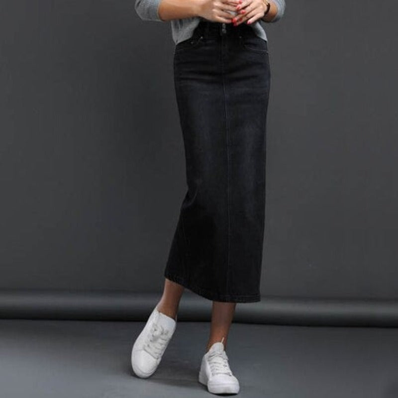 Women's Denim Long Jeans Skirts - High-Quality, Long Length, Comfortable Fit-Legletic