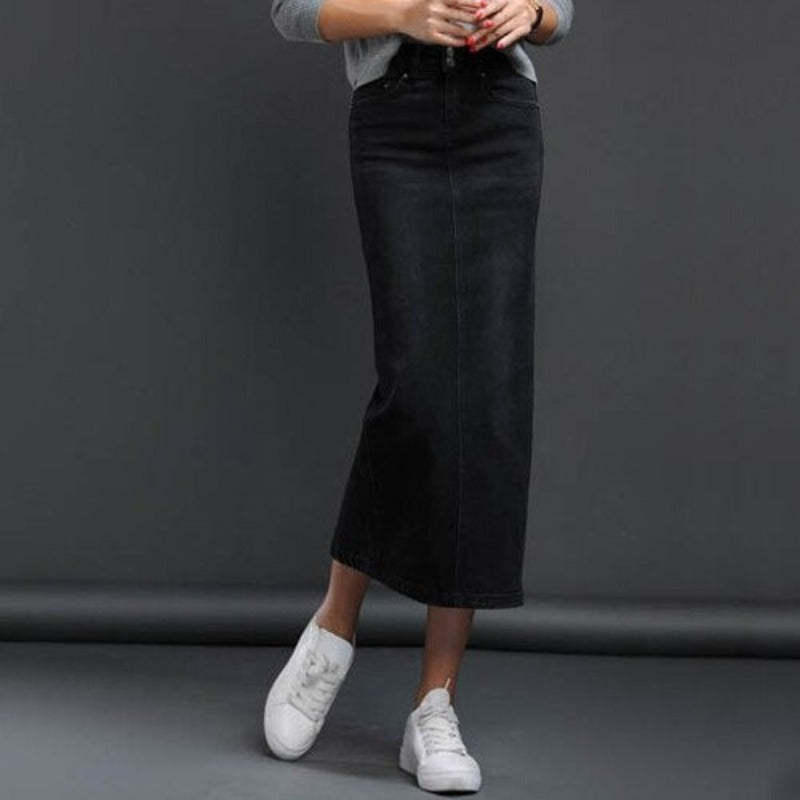 Women's Denim Long Jeans Skirts - High-Quality, Long Length, Comfortable Fit-Legletic