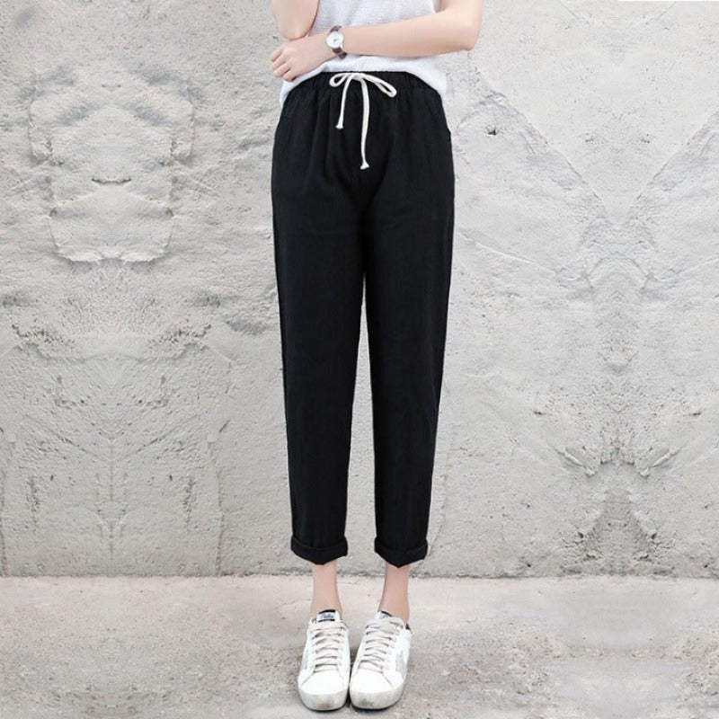 Summer Cotton Linen Pants For Women-Legletic