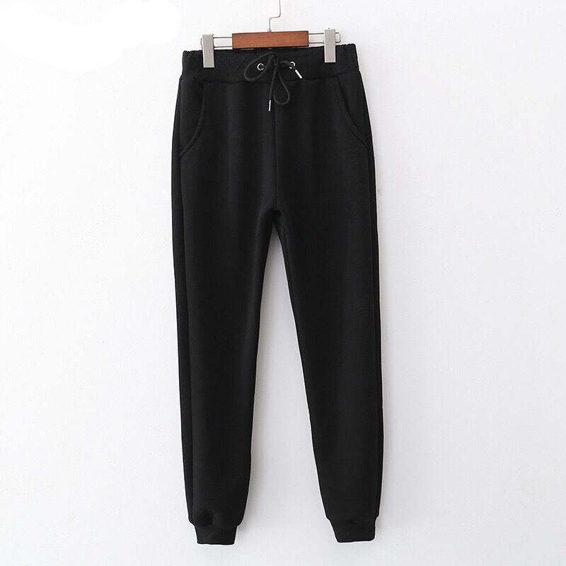 Thick Warm Winter Loose High Waist Sweatpants-Legletic