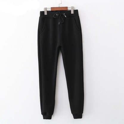 Thick Warm Winter Loose High Waist Sweatpants-Legletic