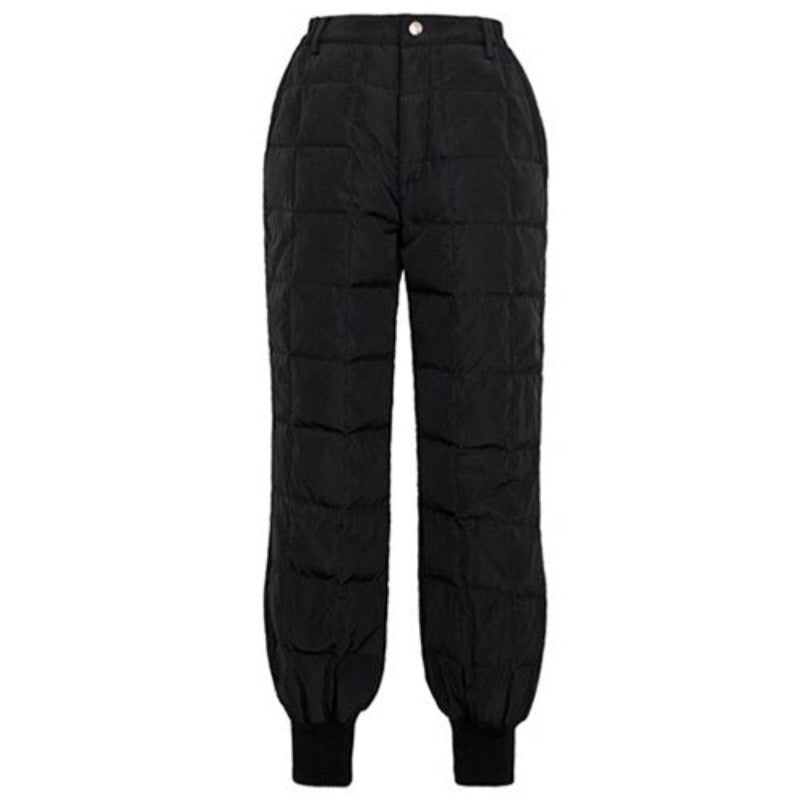 Women High-Waist Thick Duck Down Pants-Legletic