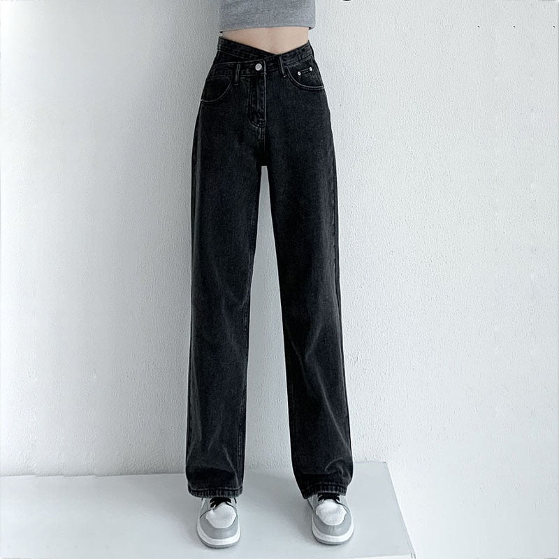 Women's Wide-Legged Mom Jeans-Legletic