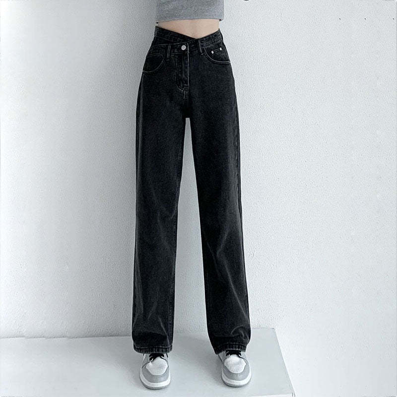 Women's Wide-Legged Mom Jeans-Legletic