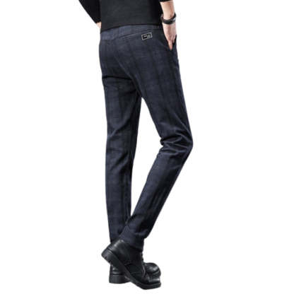 Plaid Work Stretch Pants For Men-Legletic