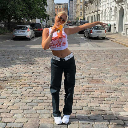 Women's Casual Low Waist Trousers-Legletic