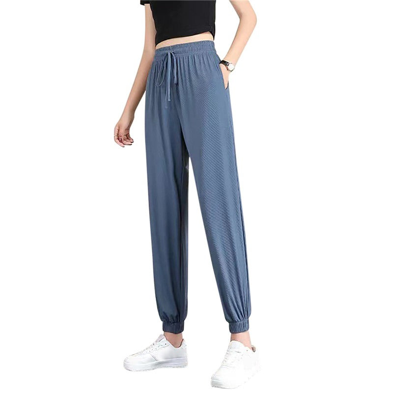Women's Loose Wide Leg Bunched Feet Sweatpants-Legletic