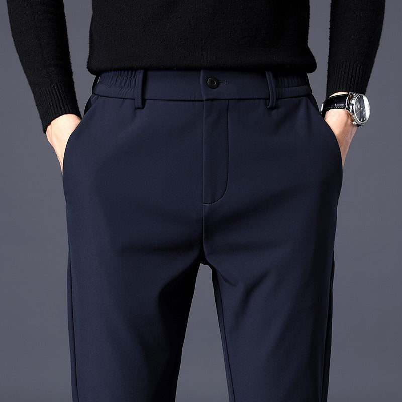 Men's Stretchable Slim Fit Elastic Waist Casual Pants-Legletic