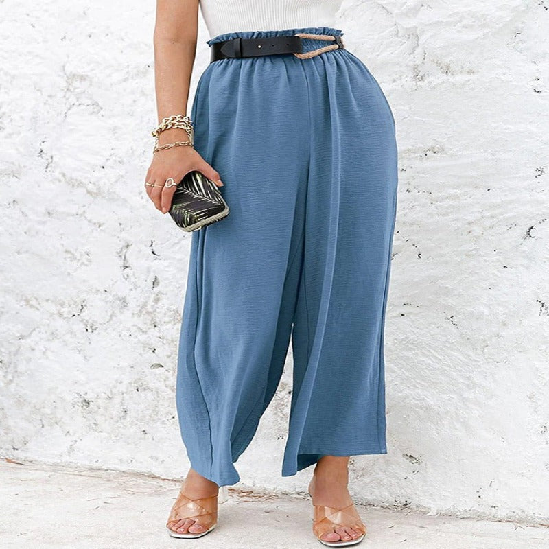 Summer High Waisted Wide Linen Pants For Women-Legletic