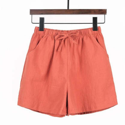 Cotton Linen Shorts For Women-Legletic