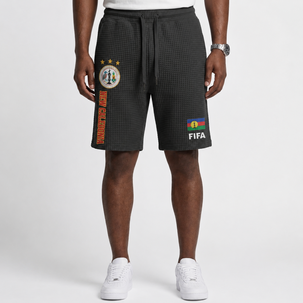 FIFA 2026 Caledonia Printed Waffle Football Fan Shorts