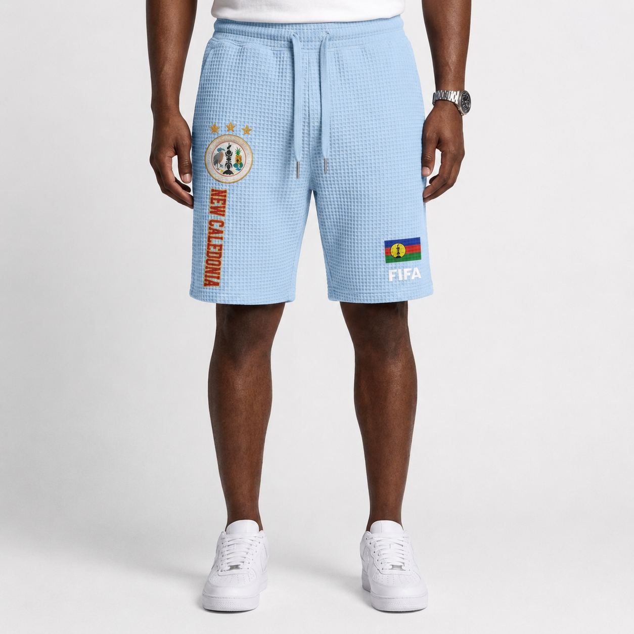 FIFA 2026 Caledonia Printed Waffle Football Fan Shorts