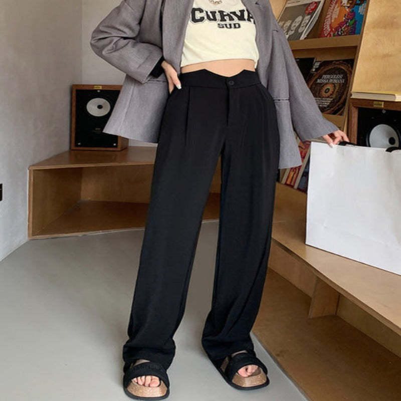 Casual Loose Fit High Waist Wide Leg Pants For Women-Legletic