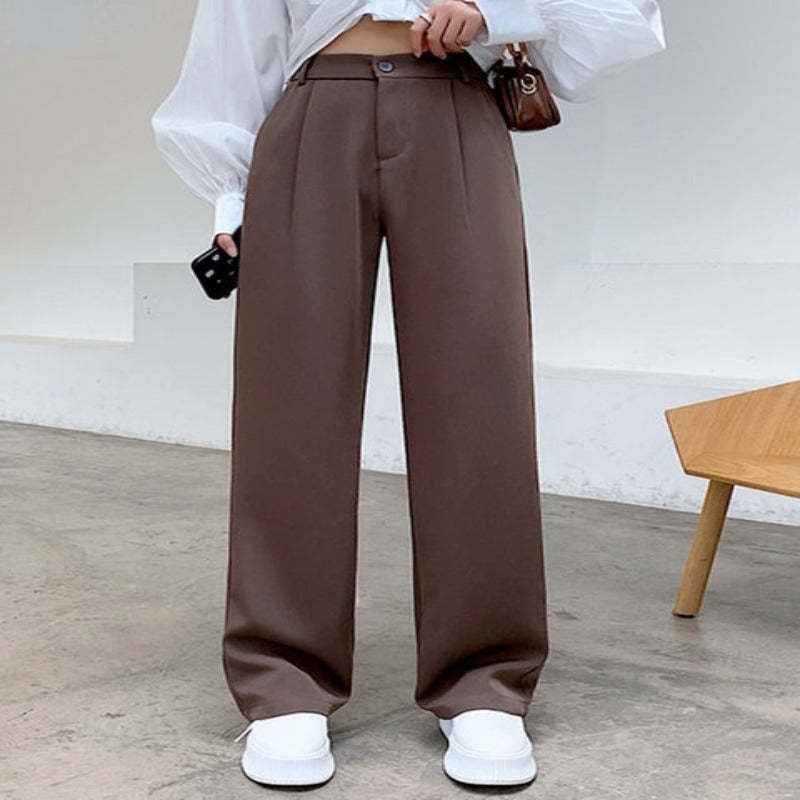 Casual High Waist Loose Fit Wide Leg Pants For Women-Legletic