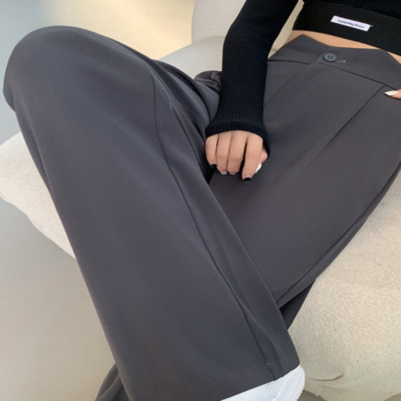 Casual Loose Fit High Waist Wide Leg Pants For Women-Legletic
