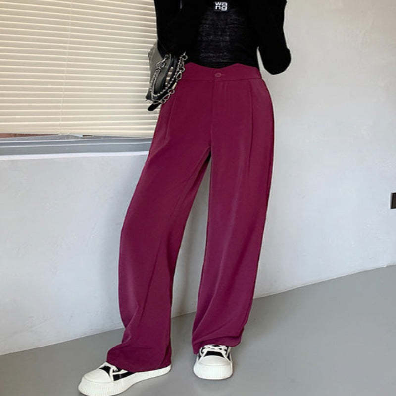 Casual Wide Leg Loose Fit High Waist Pants For Women-Legletic