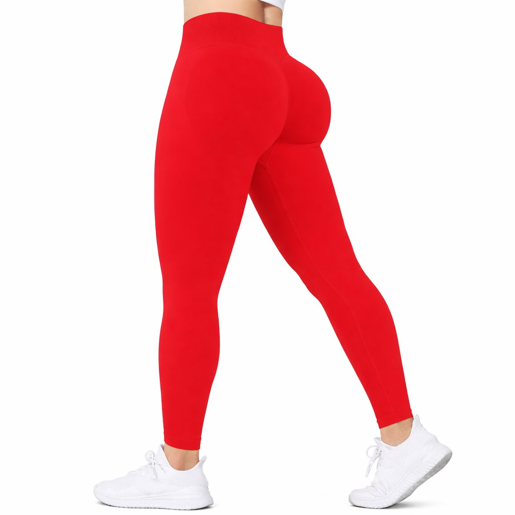Seamless Compression High Stretched Ruched Sports Shaping Leggings