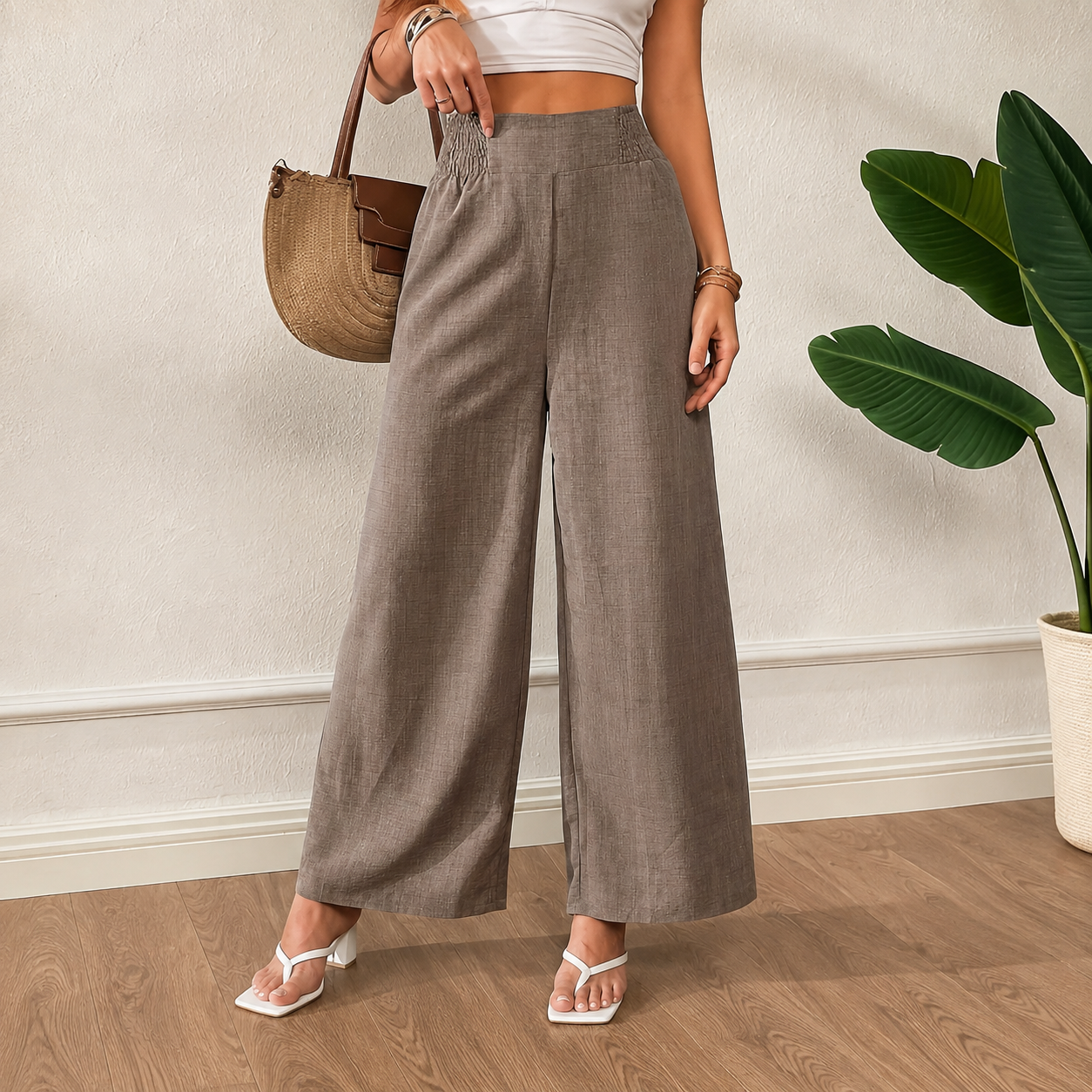 Versatile Wide Length Pants For Daily Wear For Women