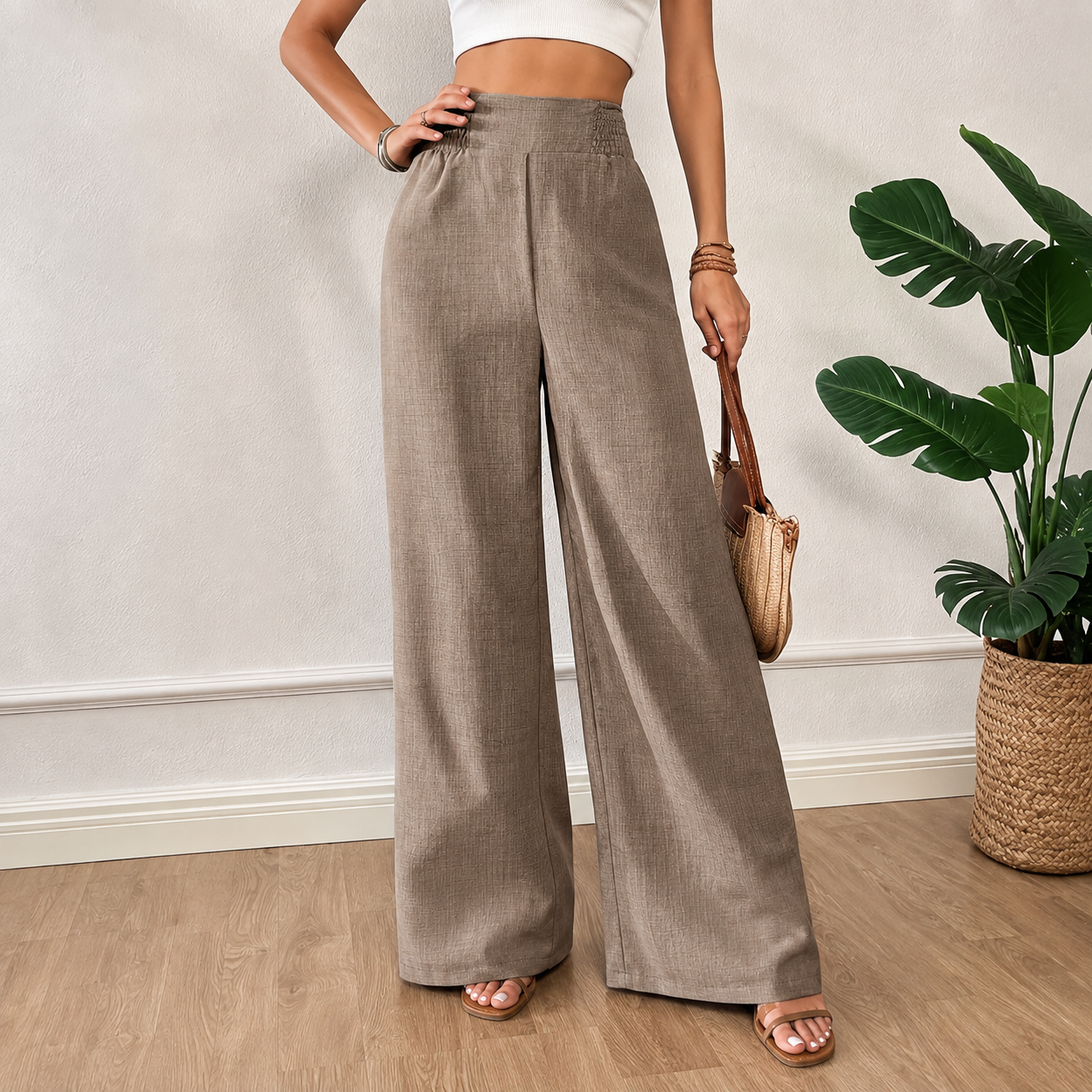 Versatile Wide Length Pants For Daily Wear For Women