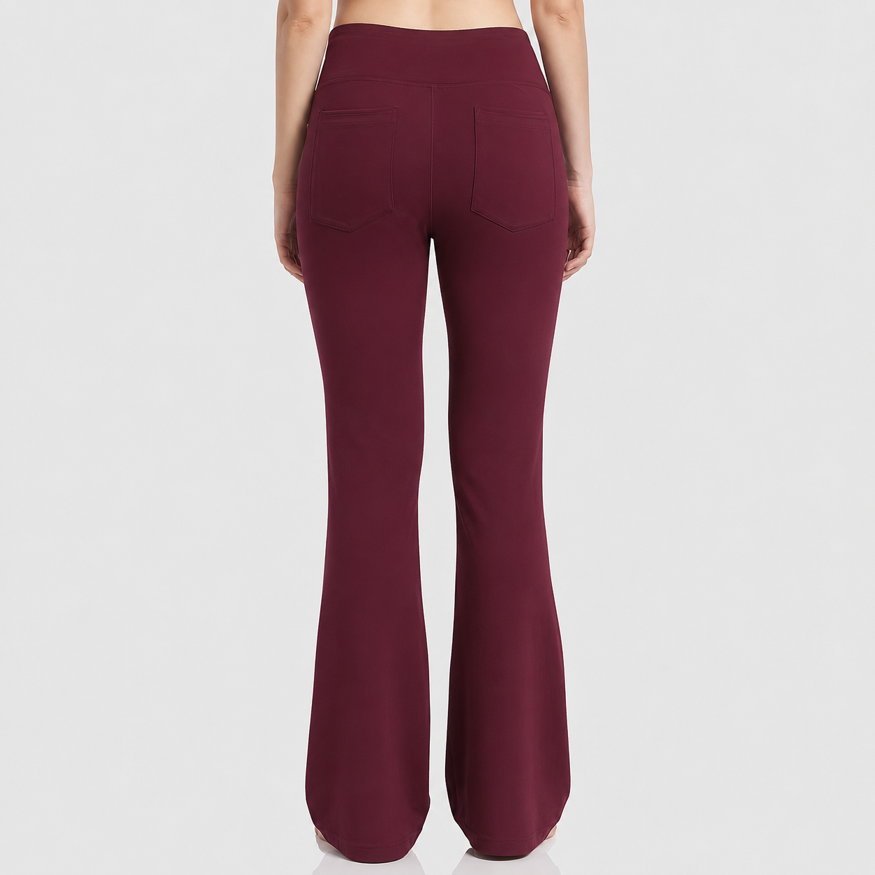 Casual Flared Yoga Leggings With Pockets For Women