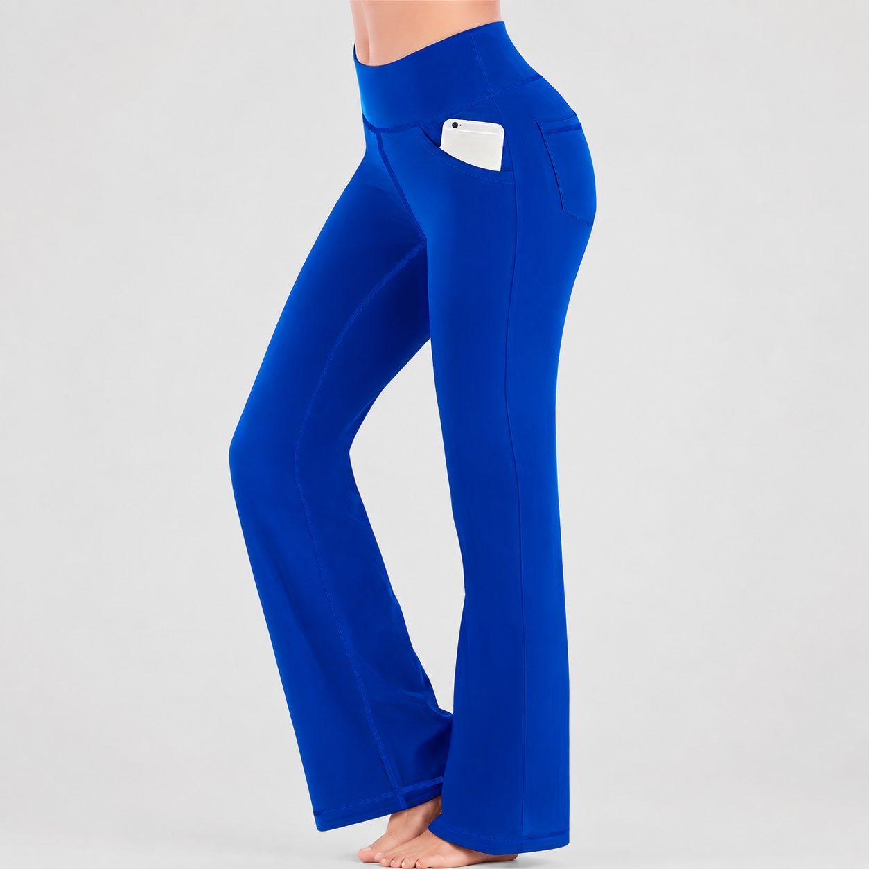 Casual Flared Yoga Leggings With Pockets For Women