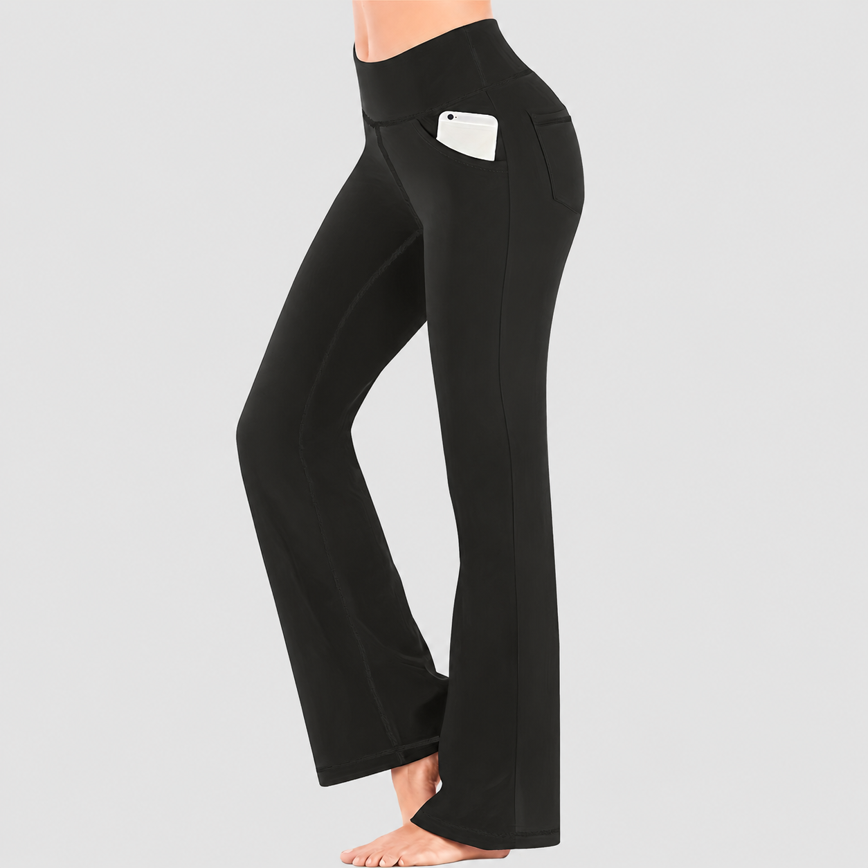 Casual Flared Yoga Leggings With Pockets For Women