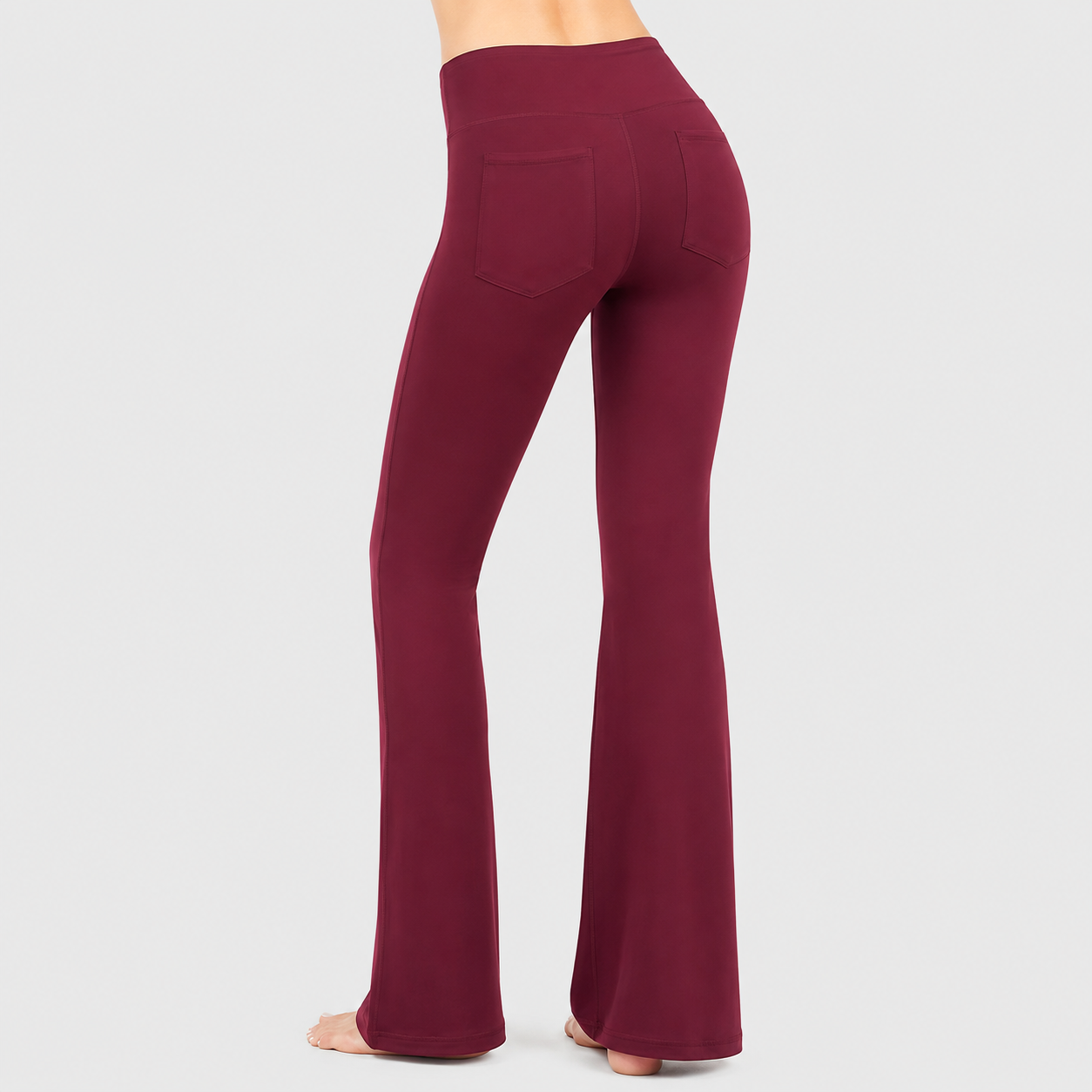 Casual Flared Yoga Leggings With Pockets For Women