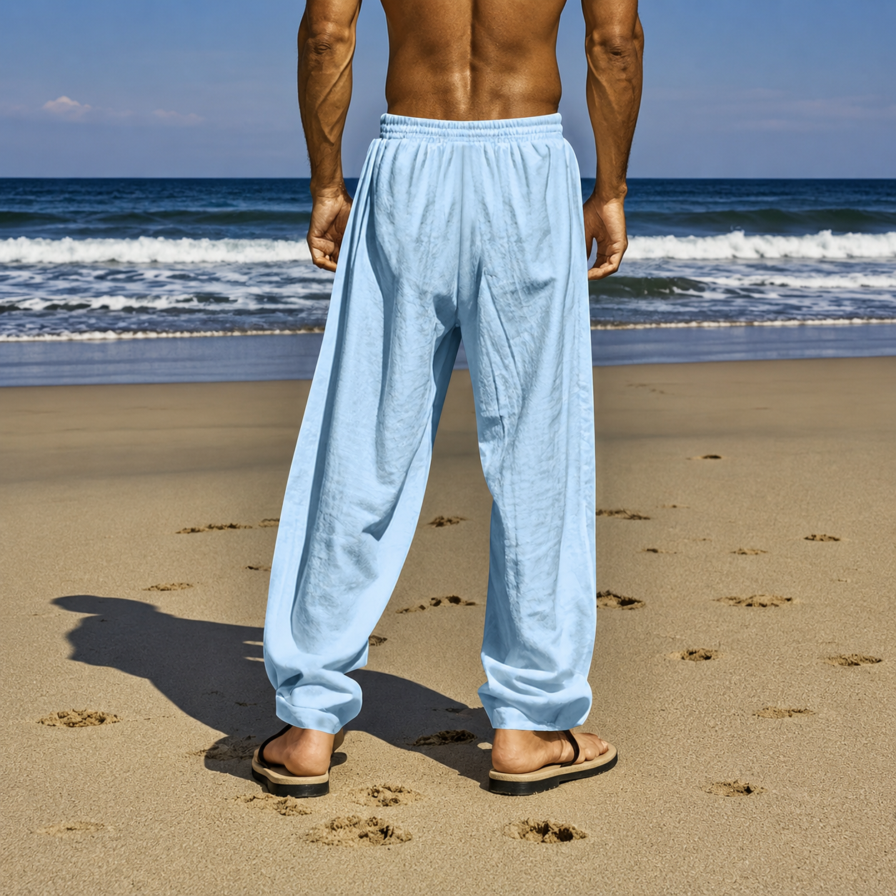 Casual Lightweight Linen Pants For Men