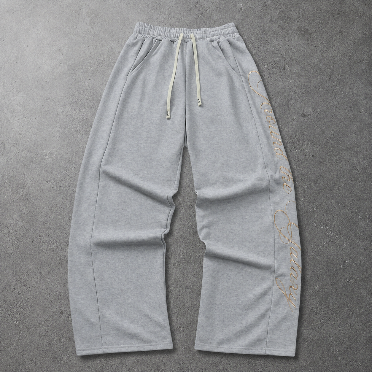 Loose Fit Embroidered Sweatpants For Men