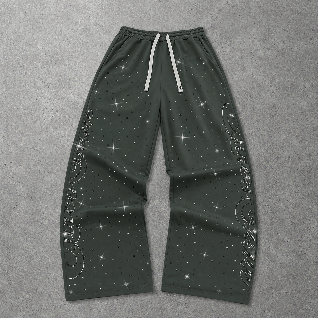 Loose Fit Embroidered Sweatpants For Men