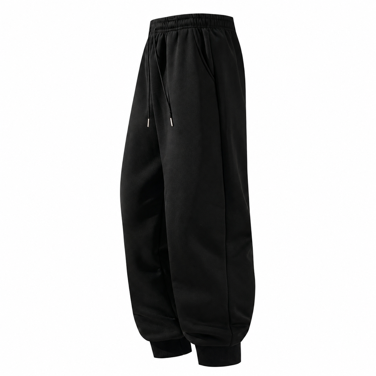 Solid Colored Drawstring Jogger Pants For Men