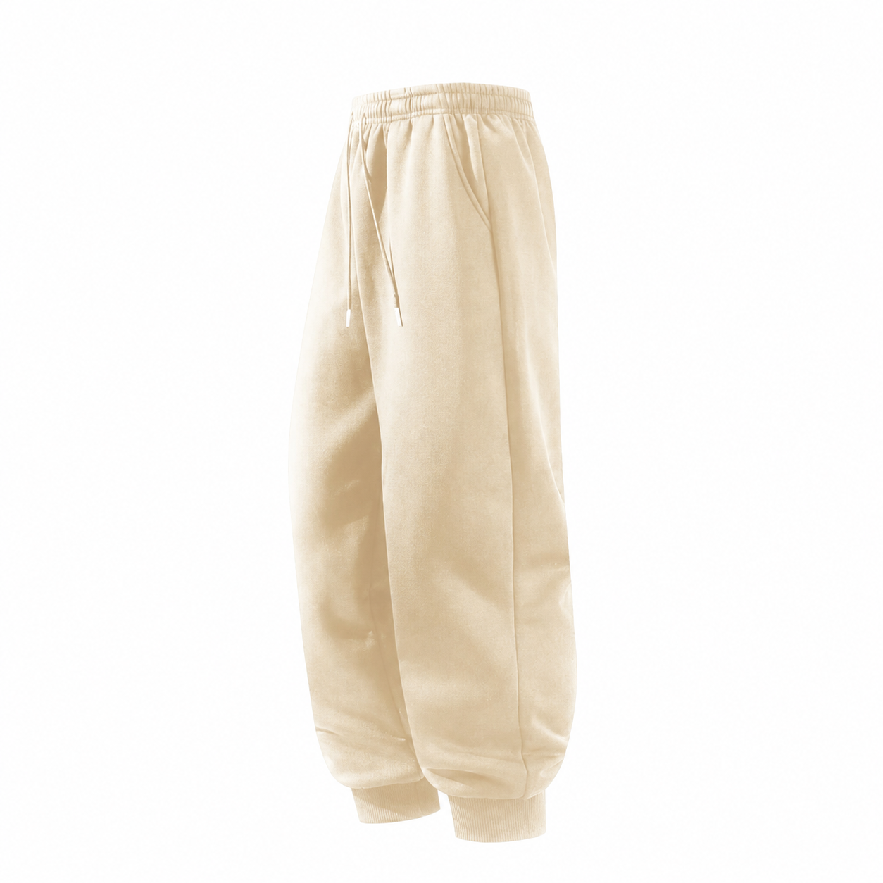 Solid Colored Drawstring Jogger Pants For Men