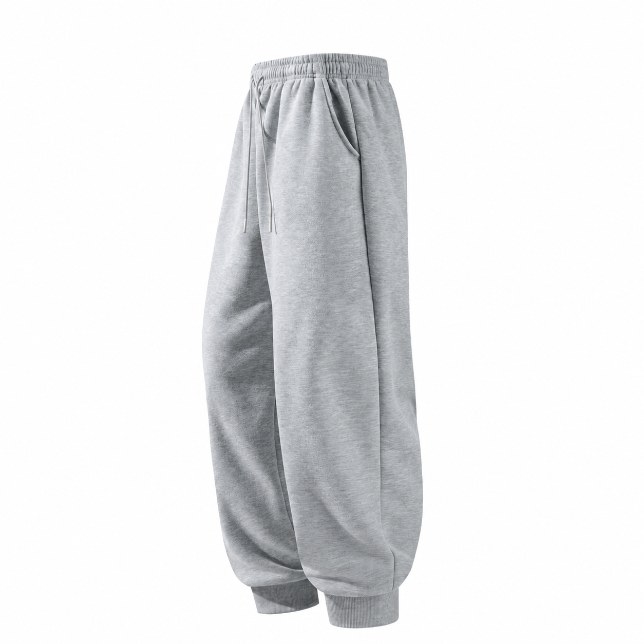 Solid Colored Drawstring Jogger Pants For Men