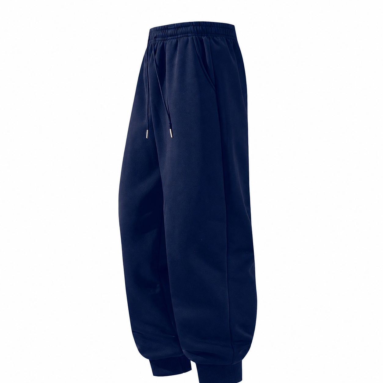 Solid Colored Drawstring Jogger Pants For Men