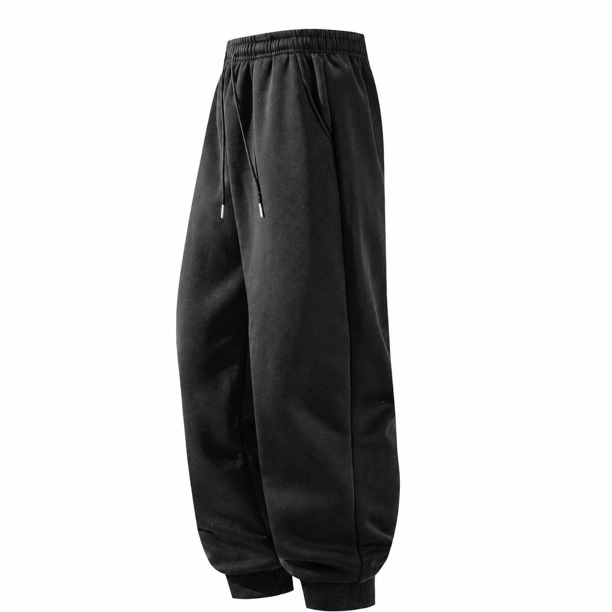 Solid Colored Drawstring Jogger Pants For Men