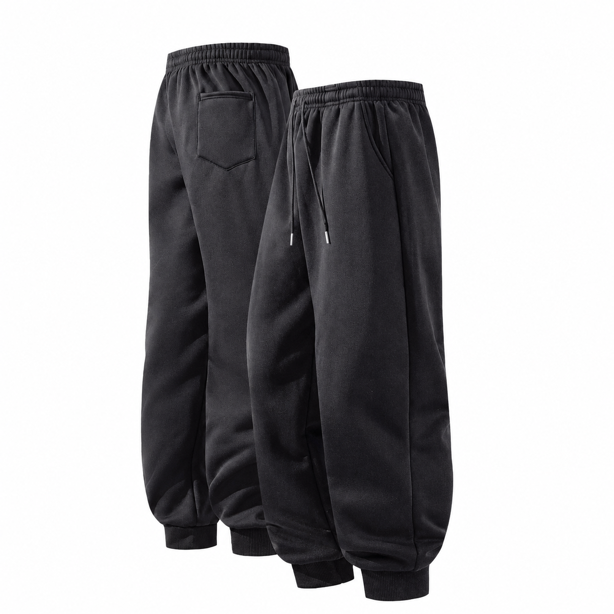 Solid Colored Drawstring Jogger Pants For Men